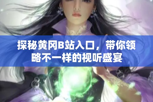 探秘黄冈B站入口，带你领略不一样的视听盛宴