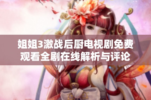 姐姐3激战后厨电视剧免费观看全剧在线解析与评论