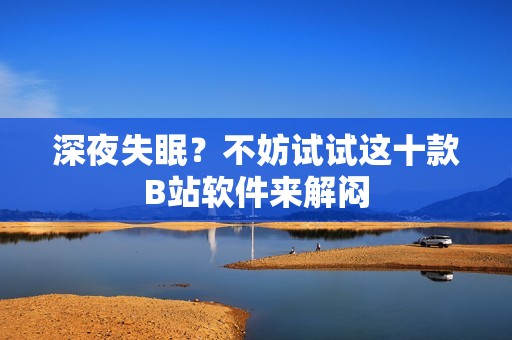 深夜失眠？不妨试试这十款B站软件来解闷