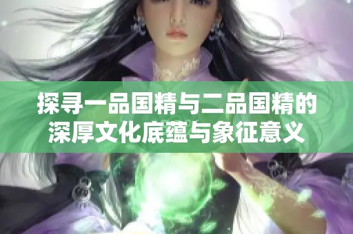 探寻一品国精与二品国精的深厚文化底蕴与象征意义