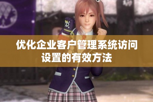 优化企业客户管理系统访问设置的有效方法