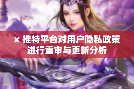 x 推特平台对用户隐私政策进行重审与更新分析