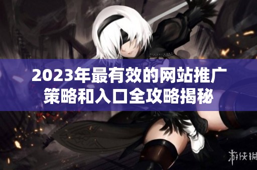 2023年最有效的网站推广策略和入口全攻略揭秘
