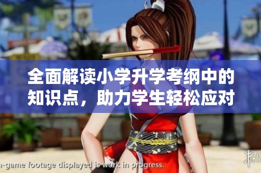 全面解读小学升学考纲中的知识点，助力学生轻松应对考试挑战
