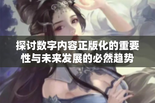 探讨数字内容正版化的重要性与未来发展的必然趋势