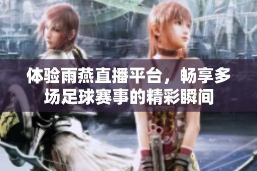 体验雨燕直播平台，畅享多场足球赛事的精彩瞬间